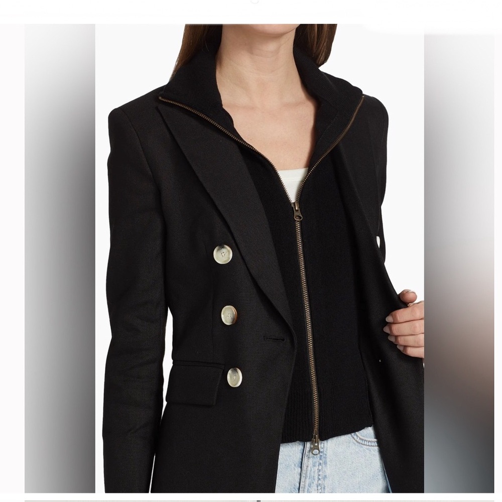 Veronica Beard NEW Cashmere  black knit dickey one size fits jackets 00-14 - Picture 2 of 5